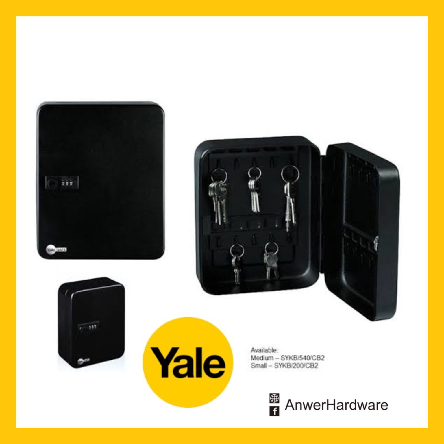Yale YKB/200/CB2 Key Box (Small) Combination ⋆ Anwer Hardware