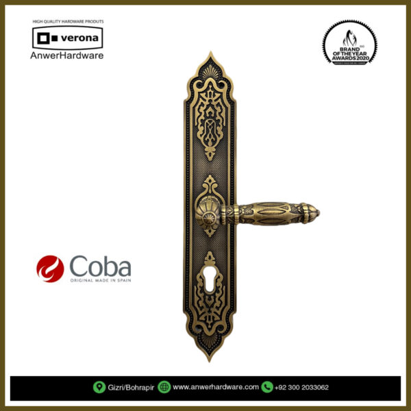 Bronces Coba Lever Handle w Full Plate Art 350