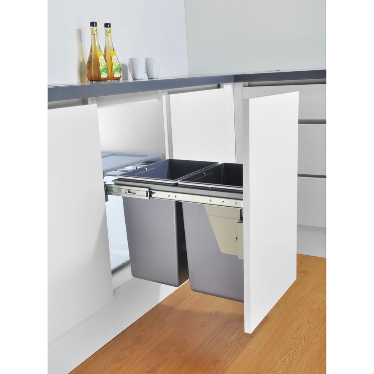 Sliding waste bins 20L*2 ⋆ Anwer Hardware
