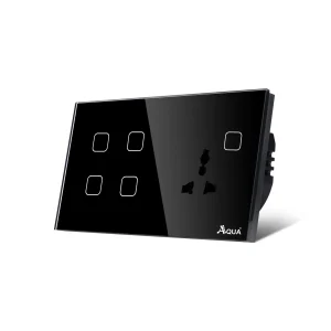 Aqua Wifi Smart Switch 4 Gang+Multi Socket