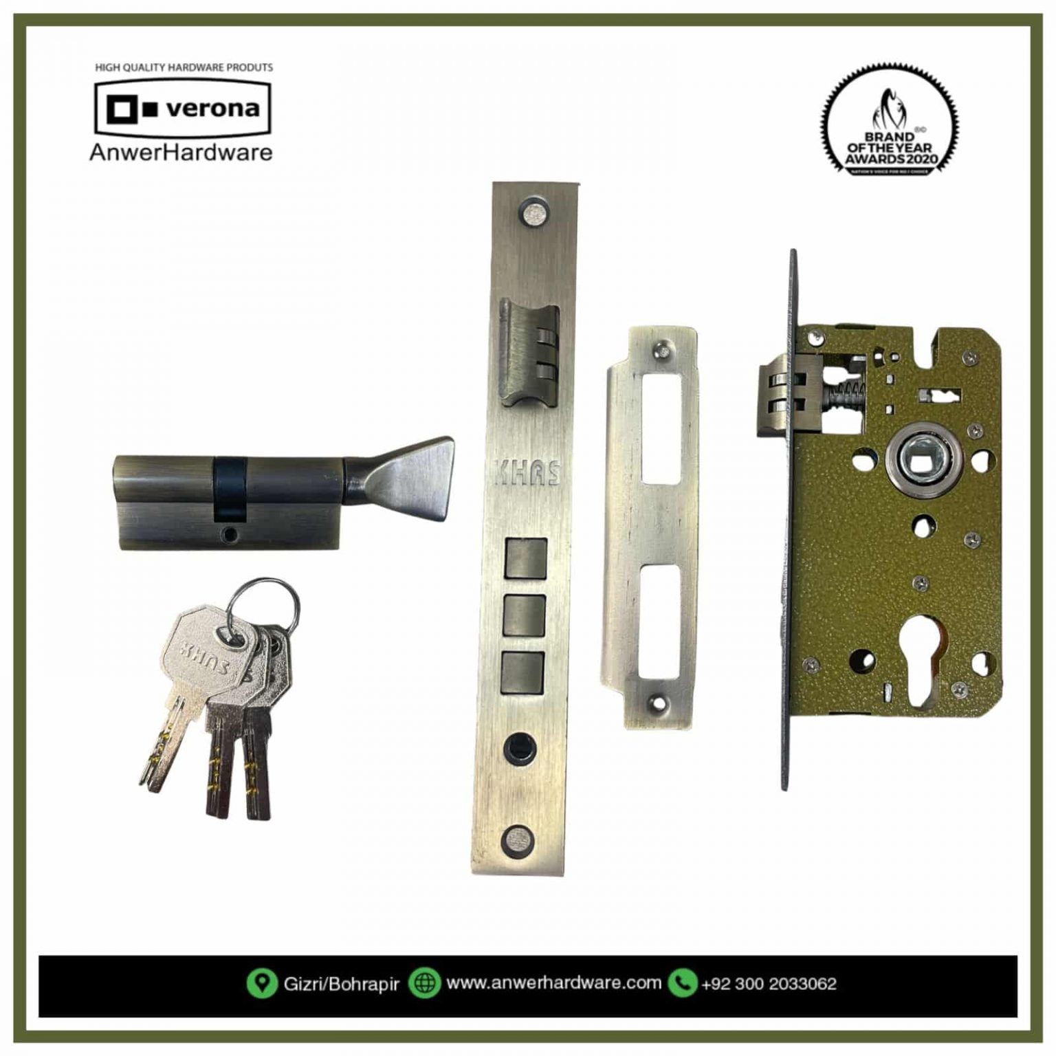 Khas Trend Handle Lock 587886 AB ⋆ Anwer Hardware