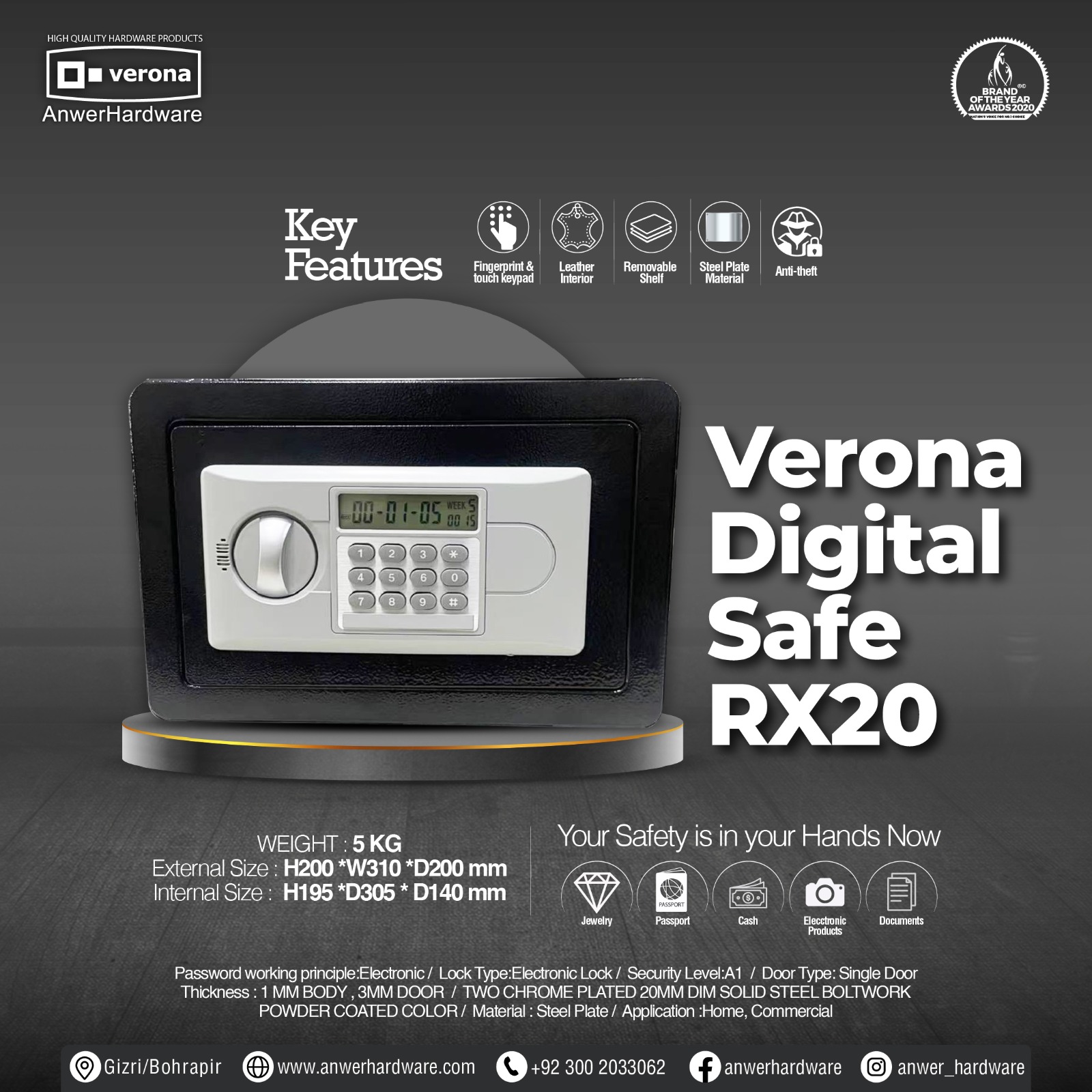 Verona Digital Safe RX20 - Image 7