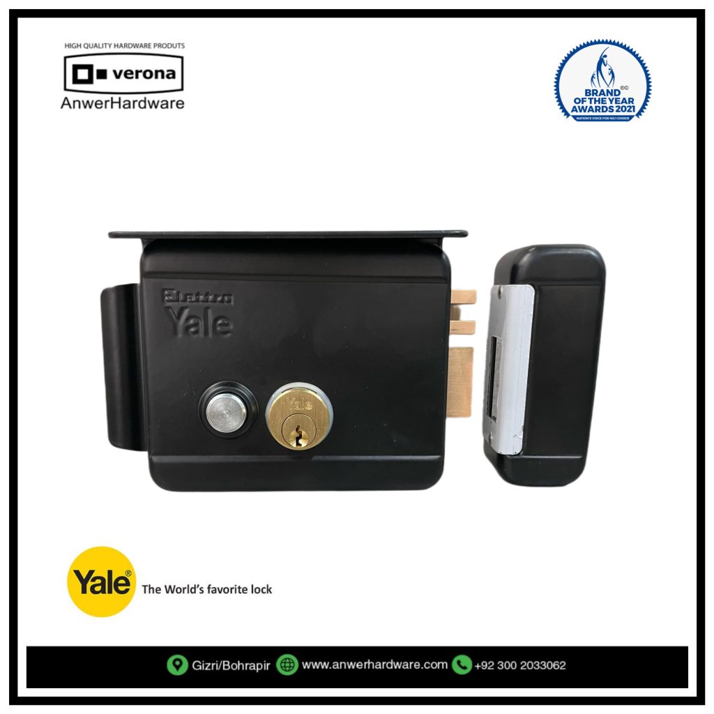 Yale Electric Rim Lock Matt Black ⋆ Anwer Hardware