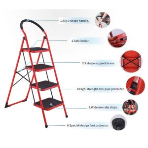 Folding Ladder Red