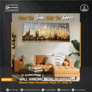 WALL HANGING METAL 3D-FCD1713