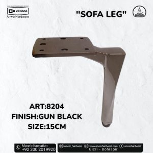 Sofa Leg 8204 Gun Black (Pack of 4 pcs)