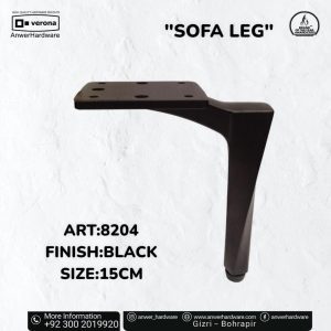 Sofa Leg 8204 Black (Pack of 4 pcs)