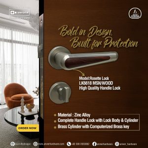 Verona Rosette Lock LK6618 MSN/WOOD