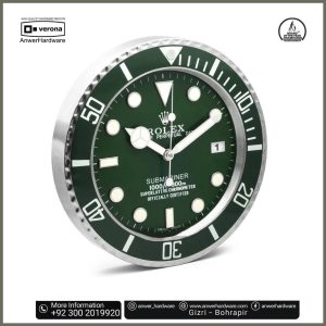 Submariner Black Style | Wall Clock Silver-Green