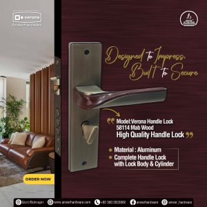 Verona Handle Lock 58114 Mab-Wood
