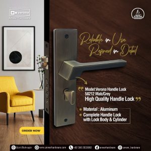 Verona Handle Lock 58212 Mab-Grey
