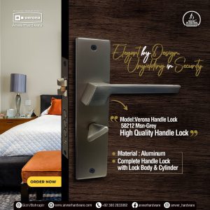 Verona Handle Lock 58212 Msn-Grey