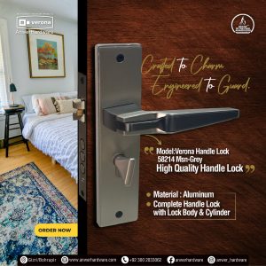 Verona Handle Lock 58214 Msn-Grey