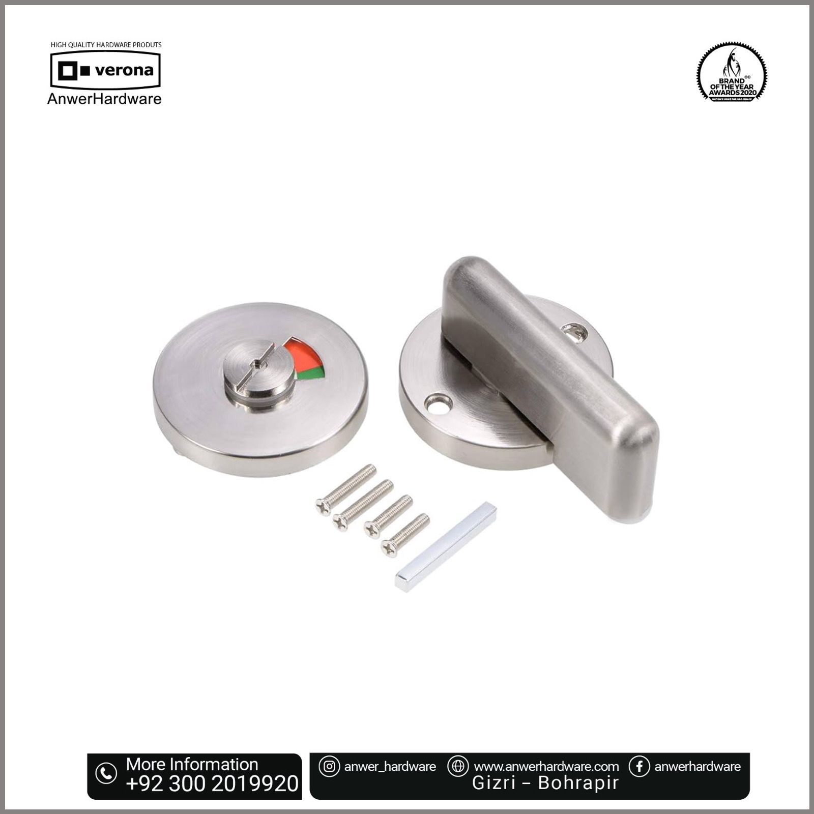 Stainless Steel Toilet Door Lock BL-03