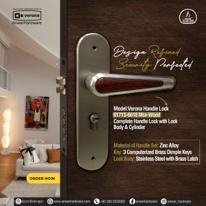 Verona Handle lock 9171S-6618 Msn-Wood