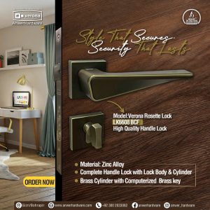 Verona Rosette Lock LK6608 BCF