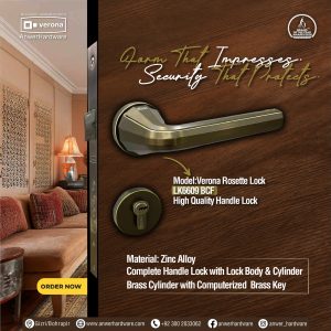 Verona Rosette Lock LK6609 BCF