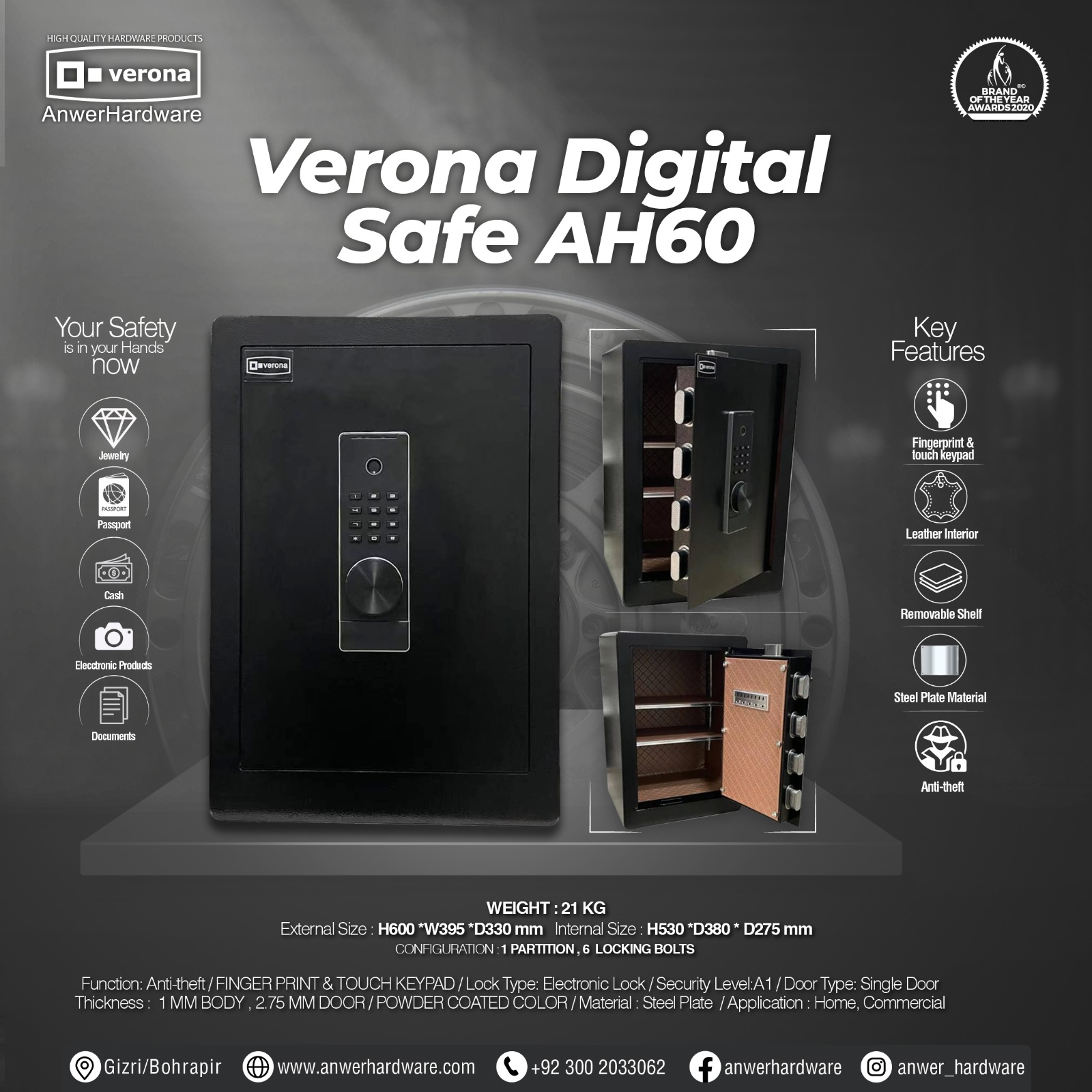 Verona Digital Safe AH60