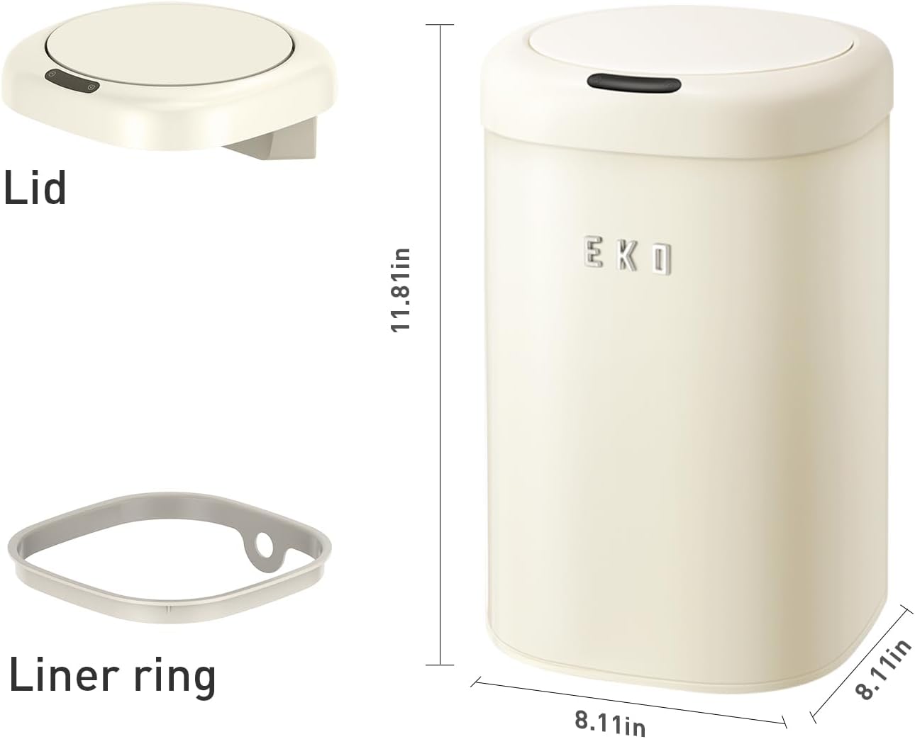 EKO Vintage Automatic Trash Can 12L - Image 7