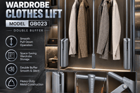Verona Wadrobe Lifter GB023 Grey(With Double Buffer)