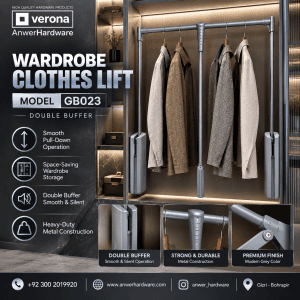 Verona Wadrobe Lifter GB023 Grey(With Double Buffer)