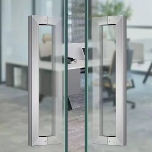 Verona Glass Door Handle Rectangular