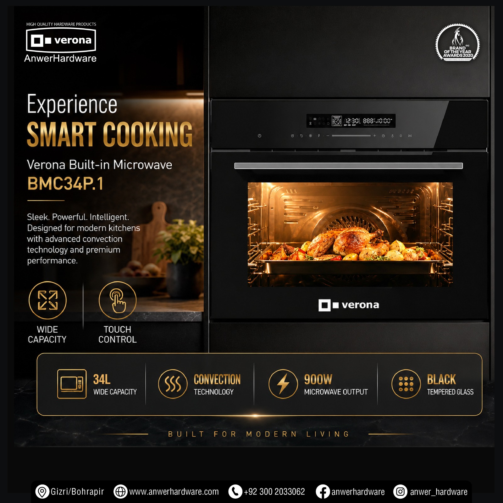 Verona Built-in Microwave BMC34P.1