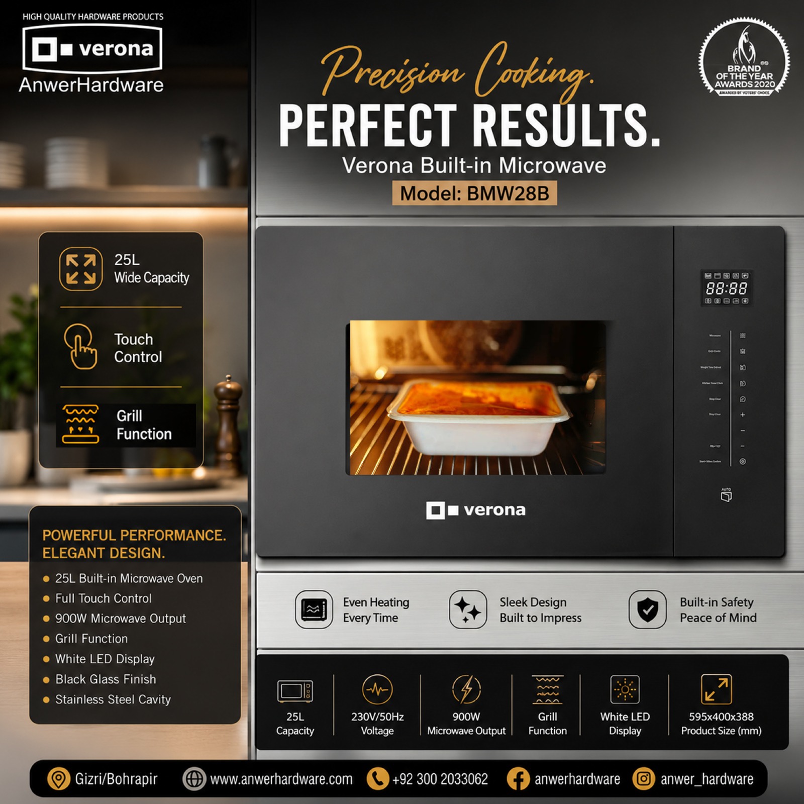 Verona Built-in Microwave BMW28B