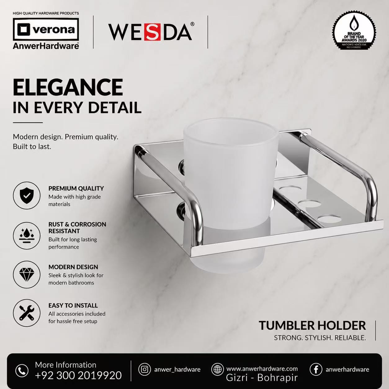 Wesda Brush Holder A822-15A