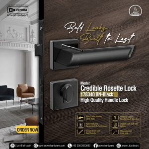 Credible Rosette Lock 178340 BN-Black