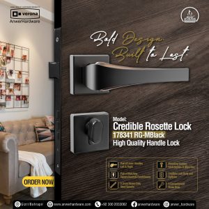 Credible Rosette Lock 178341 RG-MBlack