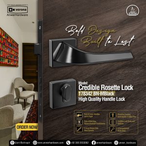Credible Rosette Lock 178342 BN-MBlack