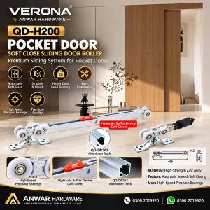 Verona QD-H200 Pocket Door Soft Close Sliding Roller System